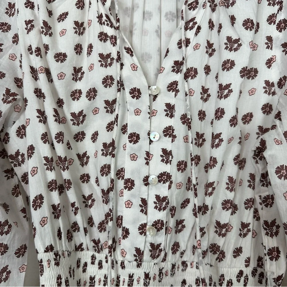 Cleobella Blakely midi dress cottagecore prairie bohemian floral v neck casual - Picture 8 of 13
